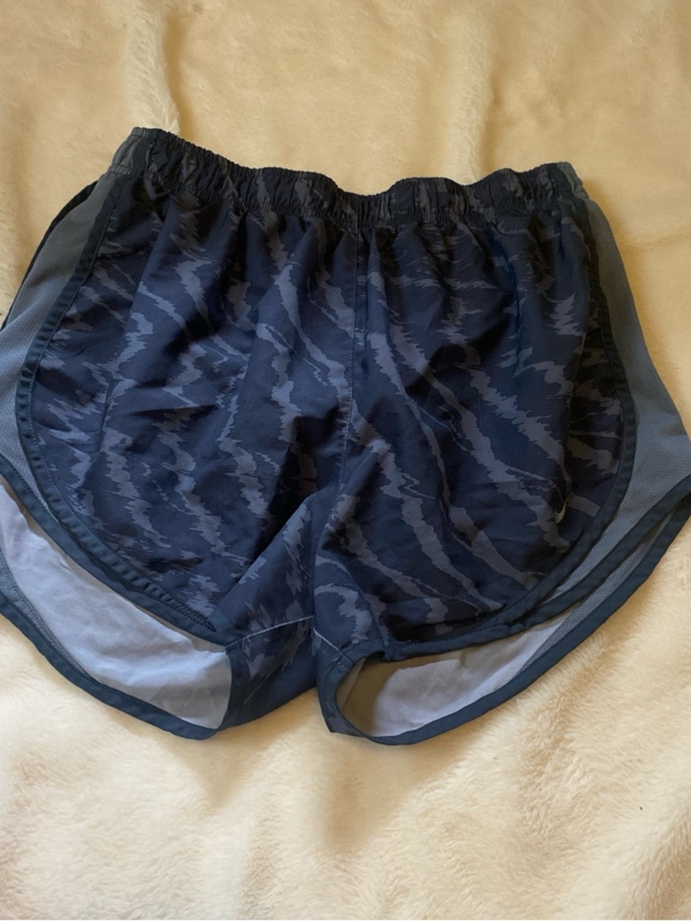 Nike Women's Dark Blue Camo Running Shorts